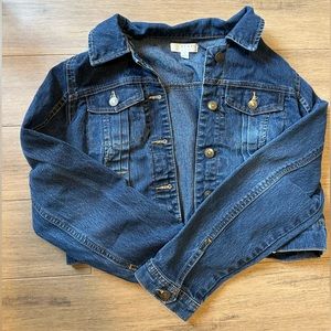 Blue cropped jean jacket